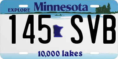 MN license plate 145SVB