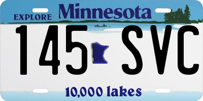 MN license plate 145SVC