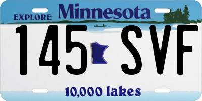 MN license plate 145SVF
