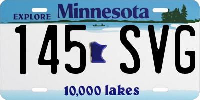 MN license plate 145SVG