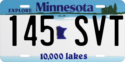 MN license plate 145SVT