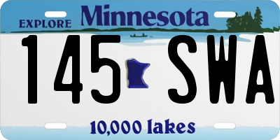 MN license plate 145SWA
