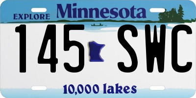 MN license plate 145SWC