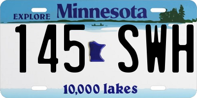 MN license plate 145SWH