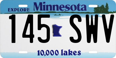 MN license plate 145SWV