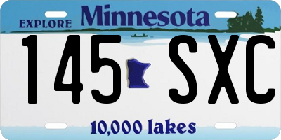 MN license plate 145SXC