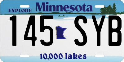 MN license plate 145SYB