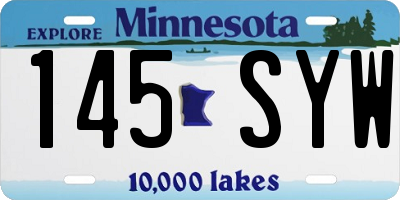 MN license plate 145SYW