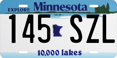 MN license plate 145SZL