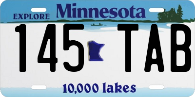 MN license plate 145TAB