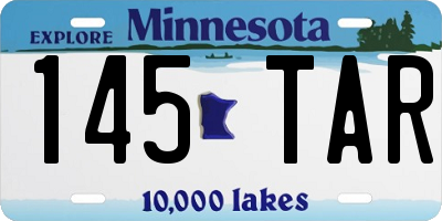 MN license plate 145TAR