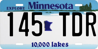 MN license plate 145TDR