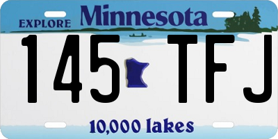 MN license plate 145TFJ