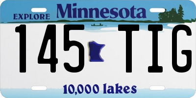 MN license plate 145TIG