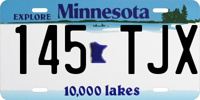 MN license plate 145TJX