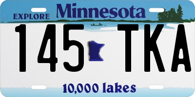 MN license plate 145TKA