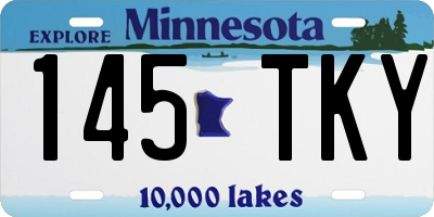 MN license plate 145TKY