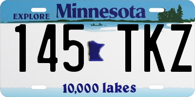 MN license plate 145TKZ