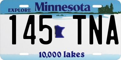 MN license plate 145TNA
