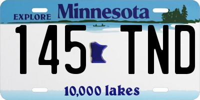 MN license plate 145TND