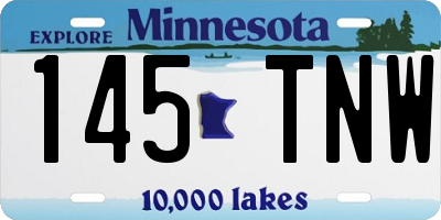 MN license plate 145TNW