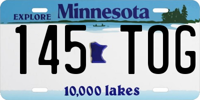 MN license plate 145TOG
