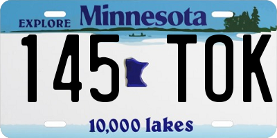 MN license plate 145TOK