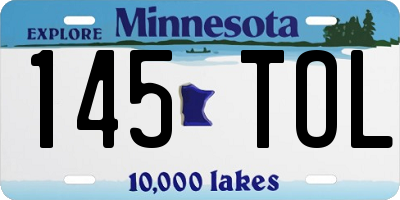 MN license plate 145TOL