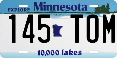 MN license plate 145TOM