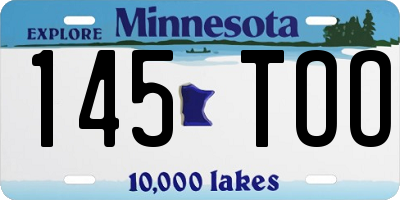 MN license plate 145TOO