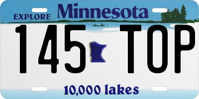 MN license plate 145TOP