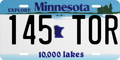 MN license plate 145TOR