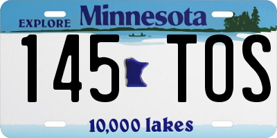 MN license plate 145TOS