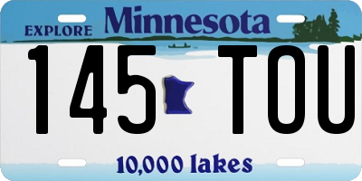 MN license plate 145TOU