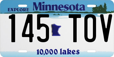 MN license plate 145TOV