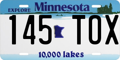 MN license plate 145TOX