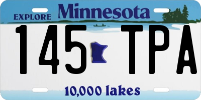 MN license plate 145TPA