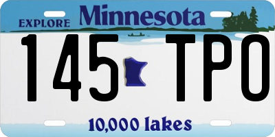 MN license plate 145TPO