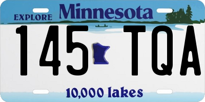 MN license plate 145TQA