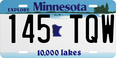 MN license plate 145TQW