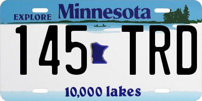 MN license plate 145TRD