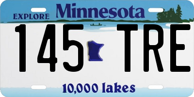 MN license plate 145TRE
