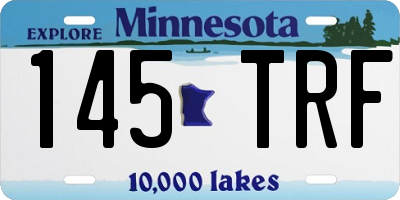 MN license plate 145TRF