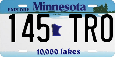 MN license plate 145TRO