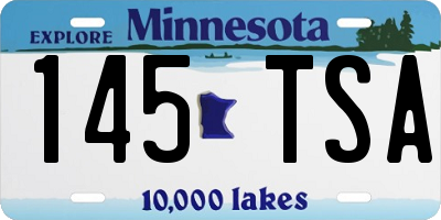 MN license plate 145TSA