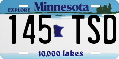 MN license plate 145TSD