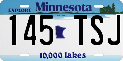 MN license plate 145TSJ