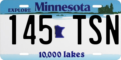 MN license plate 145TSN