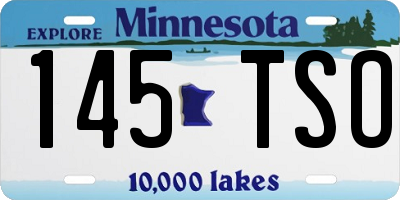 MN license plate 145TSO
