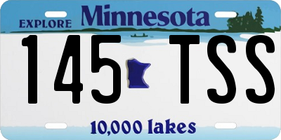 MN license plate 145TSS